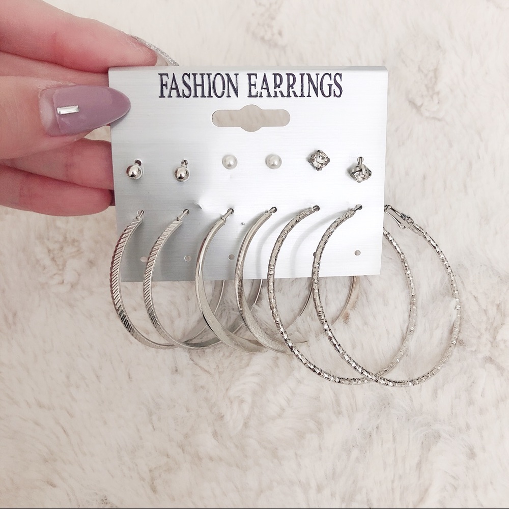 Earrings set with various styles